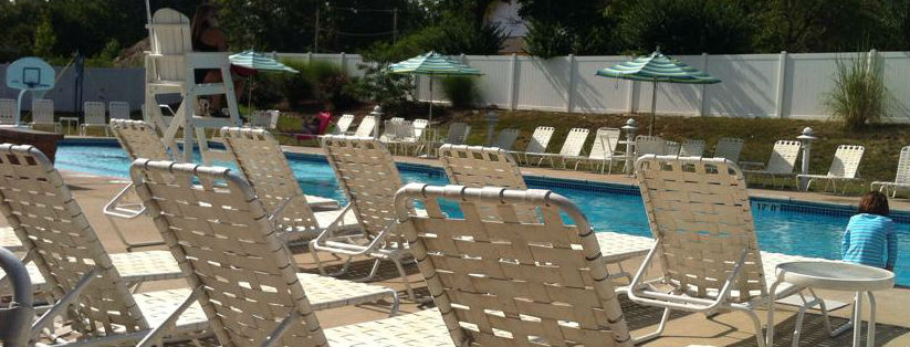 comfy chairs by the pool